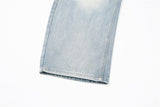 DAXUEN High-waisted wide-leg vintage wash jeans