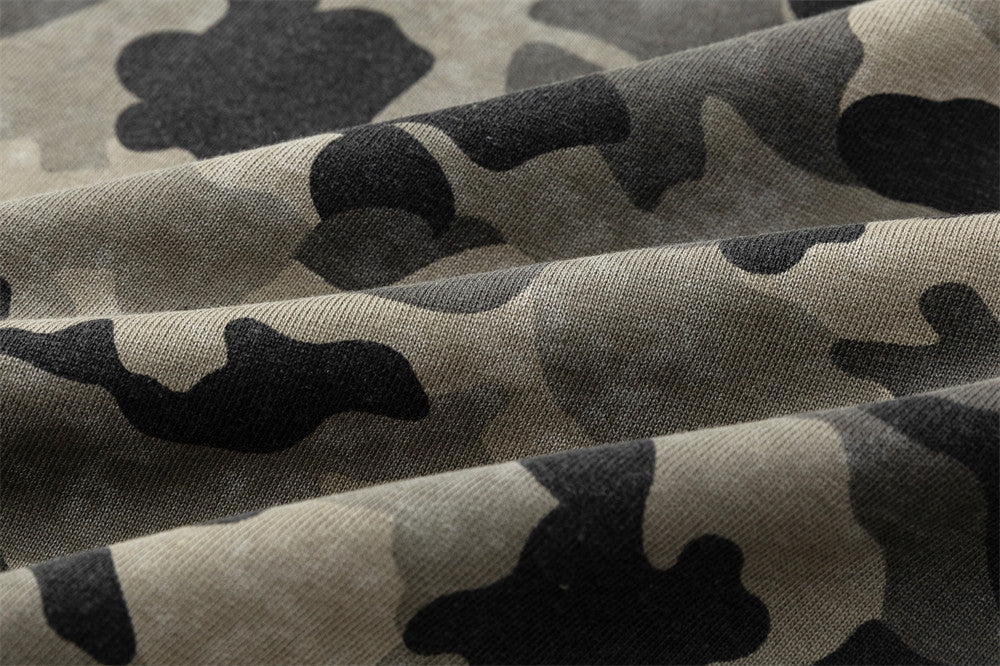 DAXUEN Camouflage graphic t-shirt with polaroid style print