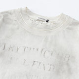 DAXUEN Faded text graphic short-sleeved T-shirt