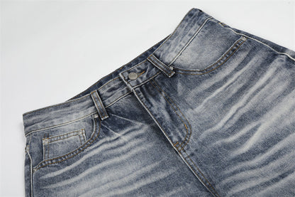 DAXUEN Distressed wide-leg denim jeans with a relaxed fit