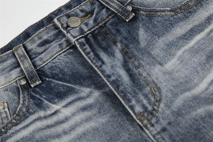 DAXUEN Distressed wide-leg denim jeans with a relaxed fit