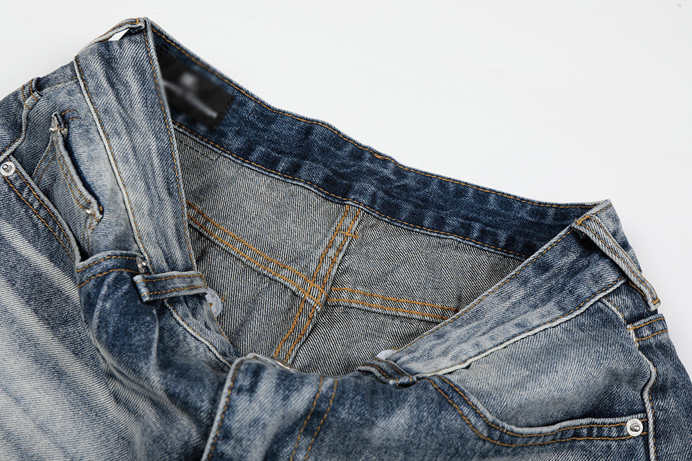 DAXUEN Distressed wide-leg denim jeans with a relaxed fit