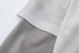 DAXUEN Men's distressed long-sleeve t-shirt with layered design