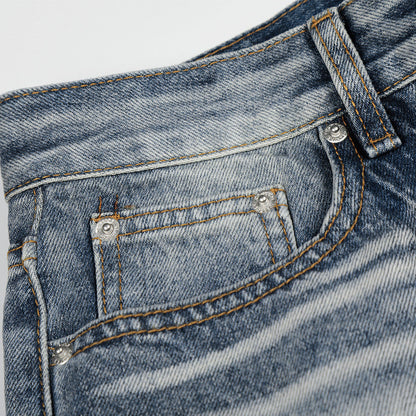 DAXUEN Distressed wide-leg denim jeans with a relaxed fit