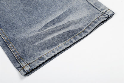 DAXUEN Distressed wide-leg denim jeans with a relaxed fit