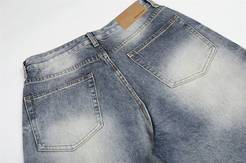 DAXUEN Distressed wide-leg denim jeans with a relaxed fit