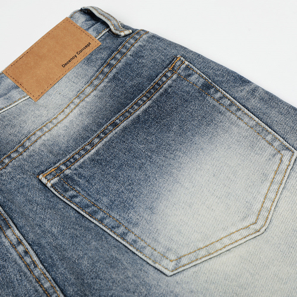 DAXUEN Distressed wide-leg denim jeans with a relaxed fit