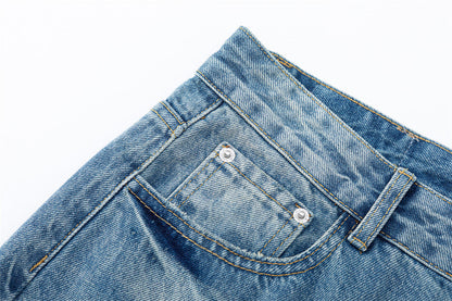 DAXUEN Light blue wide-leg denim jeans with gradient wash
