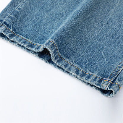 DAXUEN Light blue wide-leg denim jeans with gradient wash