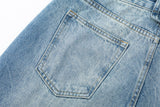 DAXUEN Light blue wide-leg denim jeans with gradient wash
