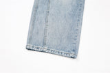 DAXUEN Light blue loose-fitting wide-leg cargo jeans