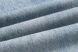 DAXUEN Light blue loose-fitting wide-leg cargo jeans
