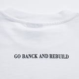 DAXUEN Bold graffiti text short-sleeve T-shirt in black and white