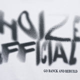 DAXUEN Bold graffiti text short-sleeve T-shirt in black and white