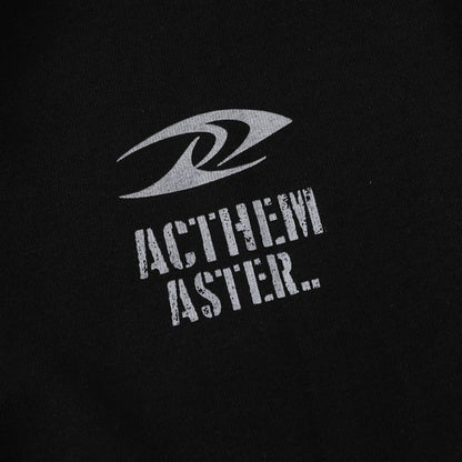 DAXUEN Distressed graphic print t-shirt with denim jacket design