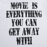 DAXUEN Oversized short-sleeved t-shirt with distressed text print