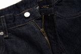 DAXUEN Wide-leg indigo jeans with contrast stitching and embroidery