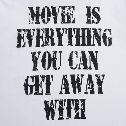 DAXUEN Oversized short-sleeved t-shirt with distressed text print
