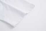 DAXUEN Oversized short-sleeved t-shirt with distressed text print