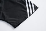DAXUEN Black short-sleeved t-shirt with graphic print