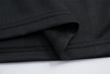 DAXUEN Black short-sleeved t-shirt with graphic print