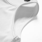 DAXUEN Men's slim-fit ribbed tank top in black and white