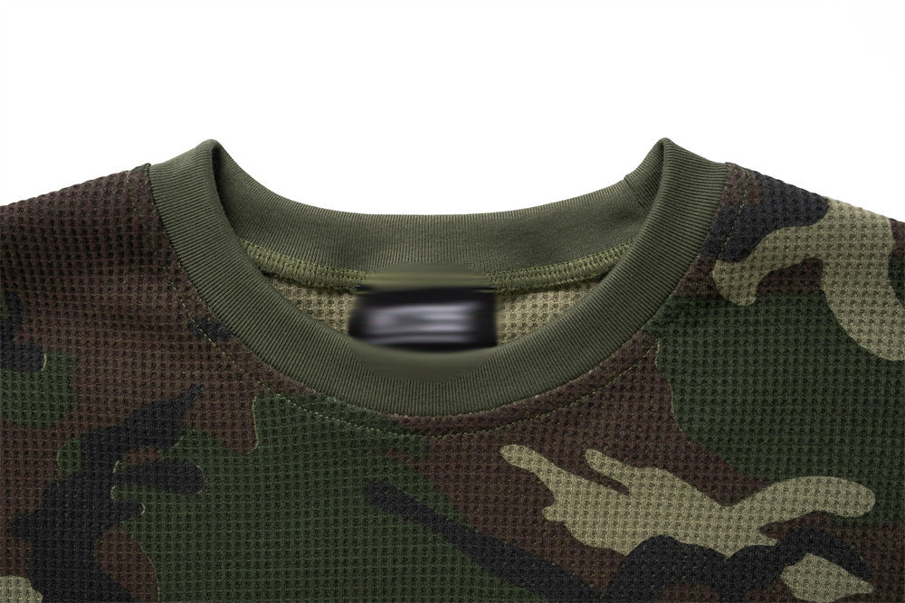 DAXUEN Camouflage long-sleeve top with graphics