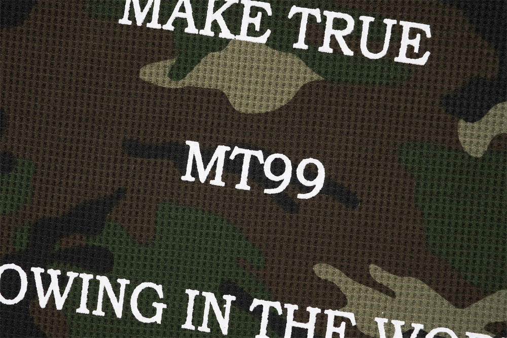 DAXUEN Camouflage long-sleeve top with graphics
