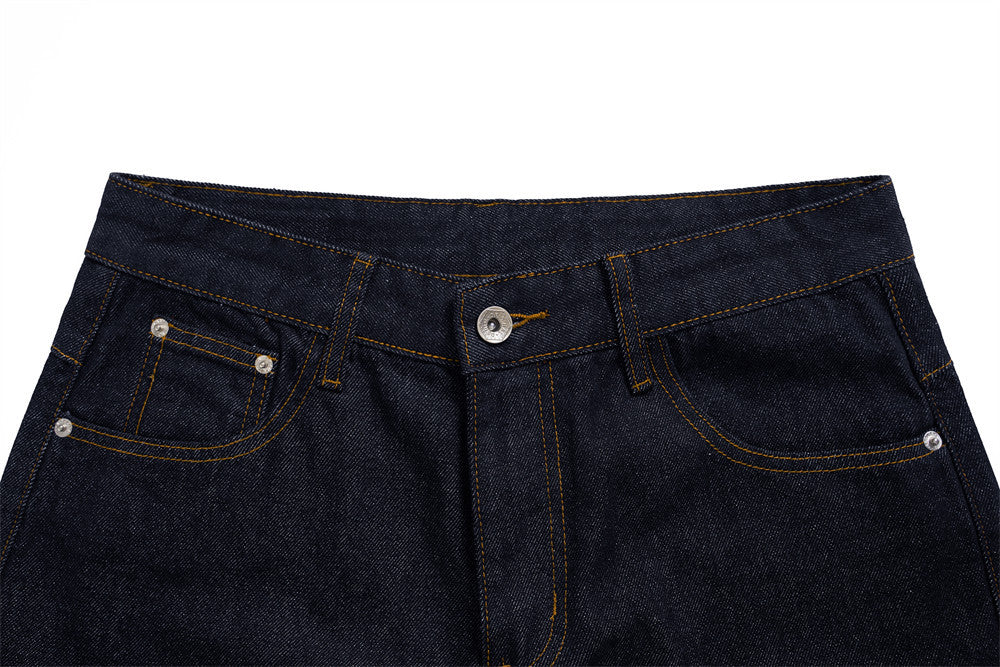 DAXUEN Dark indigo wide-leg denim jeans