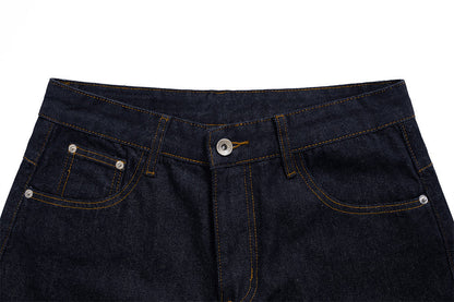 DAXUEN Dark indigo wide-leg denim jeans