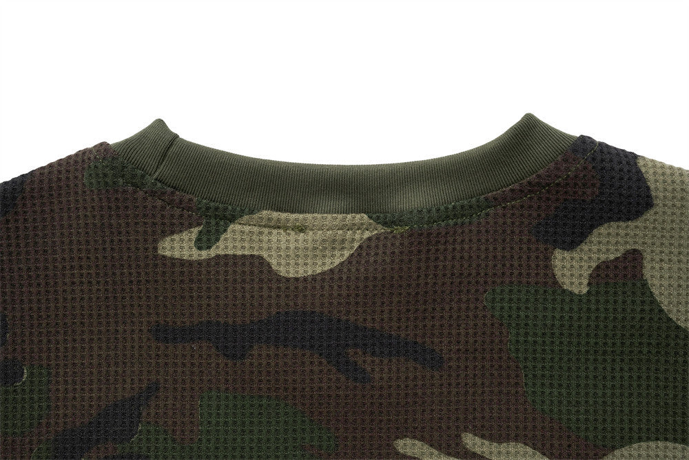 DAXUEN Camouflage long-sleeve top with graphics