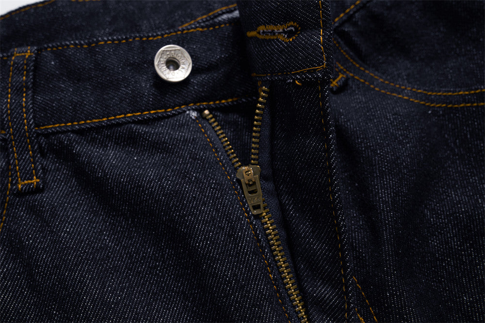DAXUEN Dark indigo wide-leg denim jeans
