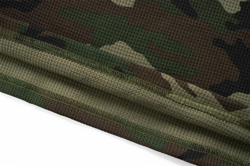DAXUEN Camouflage long-sleeve top with graphics