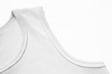 DAXUEN Men's slim-fit ribbed tank top in black and white