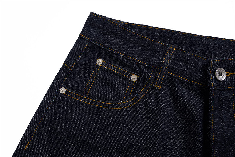 DAXUEN Dark indigo wide-leg denim jeans