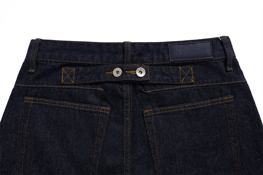 DAXUEN Dark indigo wide-leg denim jeans