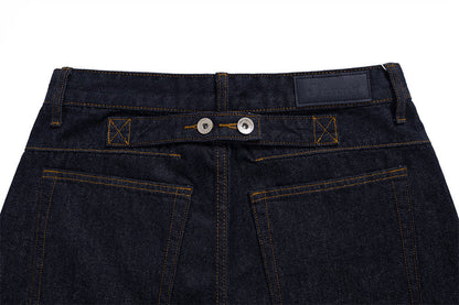 DAXUEN Dark indigo wide-leg denim jeans