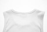 DAXUEN Men's slim-fit ribbed tank top in black and white