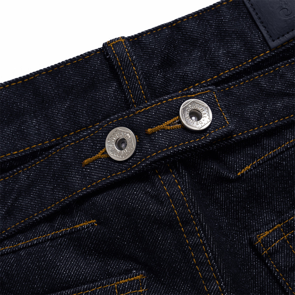DAXUEN Dark indigo wide-leg denim jeans