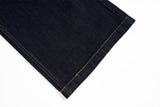 DAXUEN Indigo wide-leg jeans with golden-yellow stitching