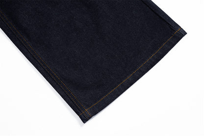DAXUEN Dark indigo wide-leg denim jeans