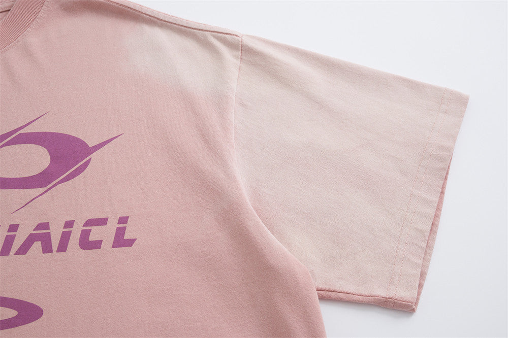 DAXUEN Oversized crew neck t-shirt with wing graphics