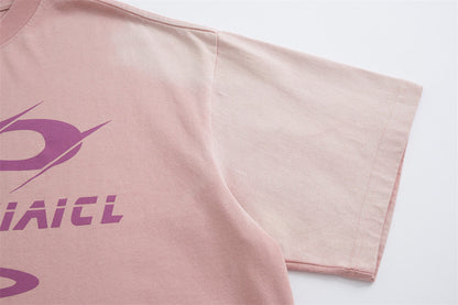 DAXUEN Oversized crew neck t-shirt with wing graphics