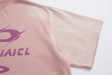 DAXUEN Oversized crew neck t-shirt with wing graphics