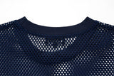 DAXUEN Oversized short-sleeved mesh jersey top