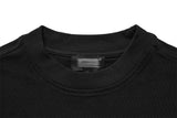 DAXUEN Black short-sleeved t-shirt with graphic text