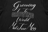 DAXUEN Black short-sleeved t-shirt with graphic text