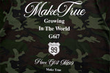 DAXUEN Camo graphic t-shirt with bold text and designs