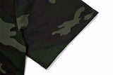 DAXUEN Camo graphic t-shirt with bold text and designs