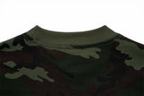 DAXUEN Camo graphic t-shirt with bold text and designs